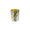 5&#x22; Yellow &#x26; Silver Hobnail Mercury Glass Votive Candle Holder